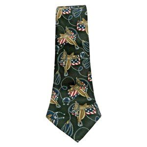 Men's Tie Domani Stars & Stripes Saddle  100% Italian Silk